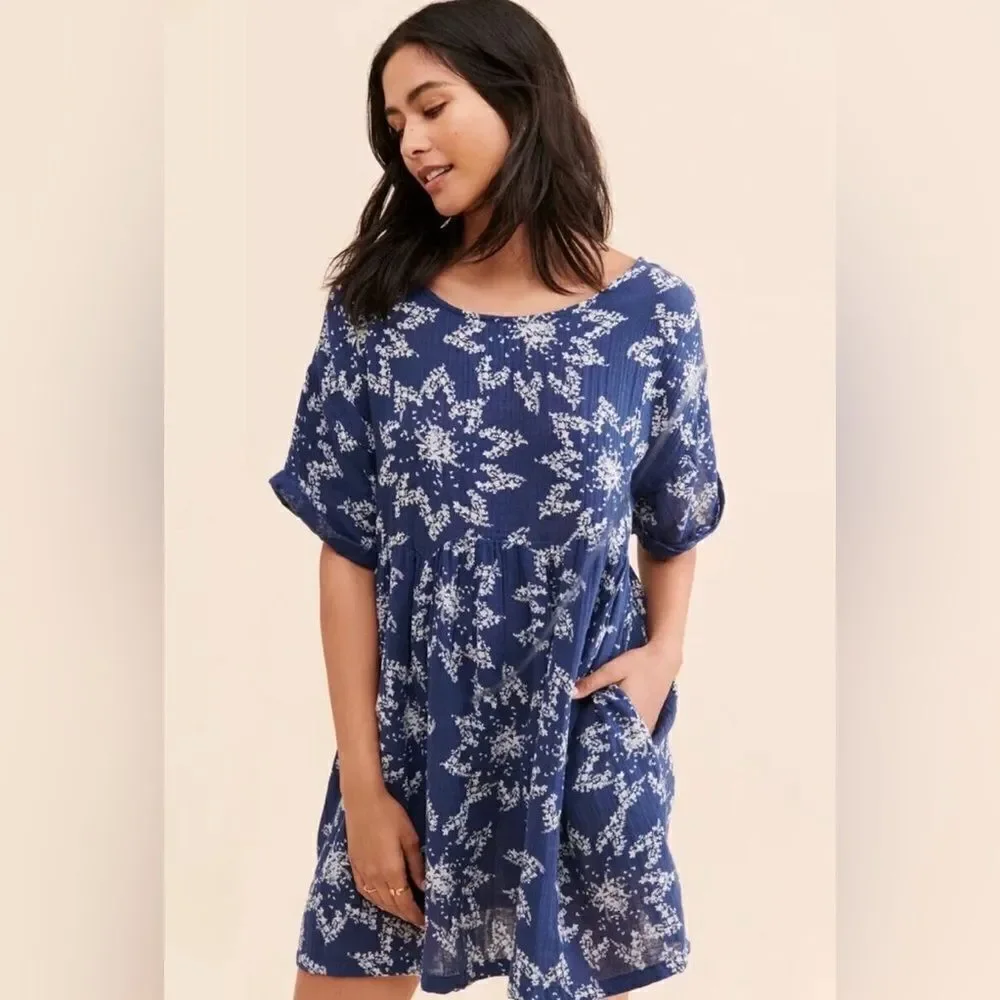 Free People Belezza Printed Babydoll Dress Small - Picture 3 of 10